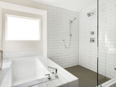 Tile Patterned Shower Wall