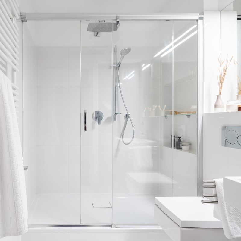 Contemporary Shower with Rain Head